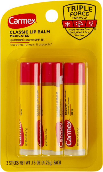 Изображение товара Бальзам для губ Carmex Classic увлажняющий SPF15 (3x4.2г)