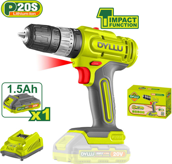 Изображение товара Аккумуляторная дрель-шуруповерт DYLLU DTCDP521