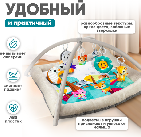 Изображение товара Развивающий коврик Solmax&Kids FCJ97216 (голубой)
