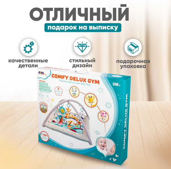 Изображение товара Развивающий коврик Solmax&Kids FCJ97216 (голубой)
