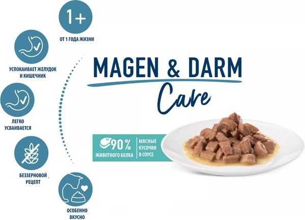 Изображение товара Влажный корм для кошек Happy Cat Sensitive Magen & Darm (85г)