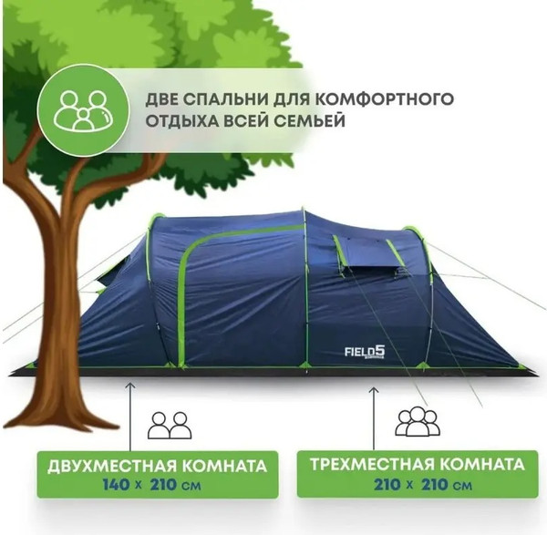 Изображение товара Палатка RSP Outdoor Field 5 / T-FI-5-B (синий)