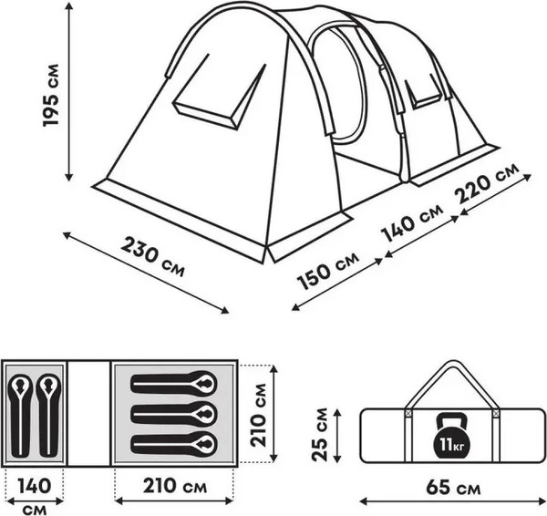 Изображение товара Палатка RSP Outdoor Field 5 / T-FI-5-B (синий)