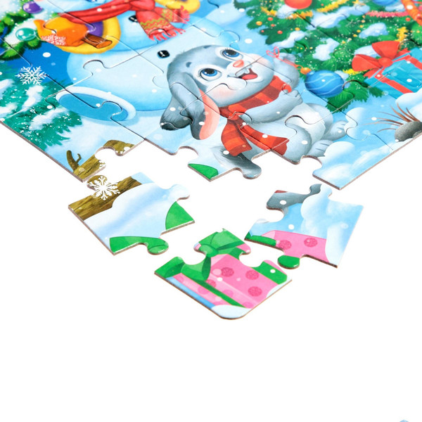 Изображение товара Набор пазлов Puzzle Time Дарим новогодние подарки 4 в 1 / 7755637