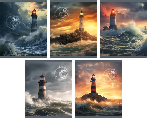 Изображение товара Тетрадь Listoff Маяк в бушующем море / ТК809123