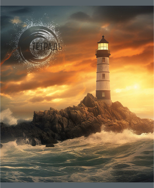 Изображение товара Тетрадь Listoff Маяк в бушующем море / ТК809123