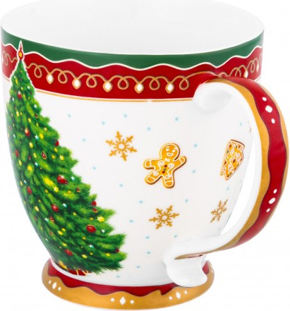 Изображение товара Кружка Elan Gallery Новогодняя елка / 420682 (красный/узор New Bone China)