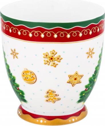 Изображение товара Кружка Elan Gallery Новогодняя елка / 420682 (красный/узор New Bone China)