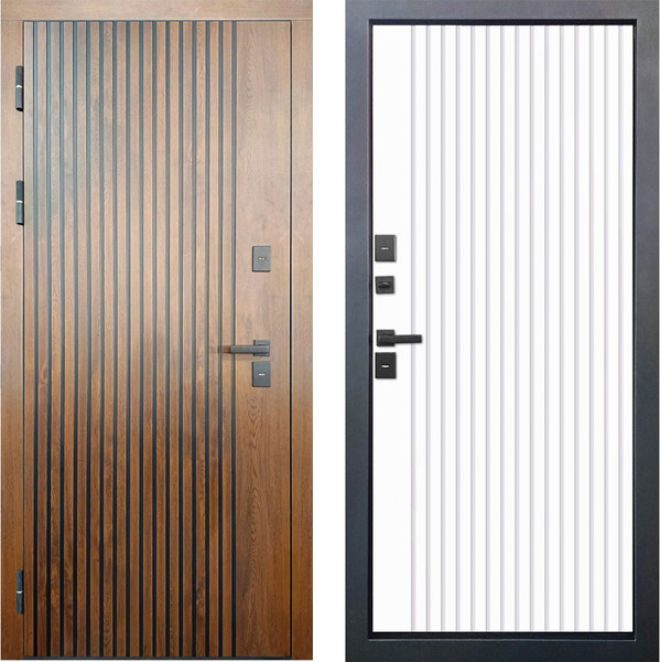 Изображение товара Входная дверь Guard Протерма мдф/мдф 96x205 левая (винорит патина/белый)