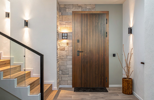 Изображение товара Входная дверь Guard Протерма мдф/мдф 96x205 правая (винорит патина/белый)