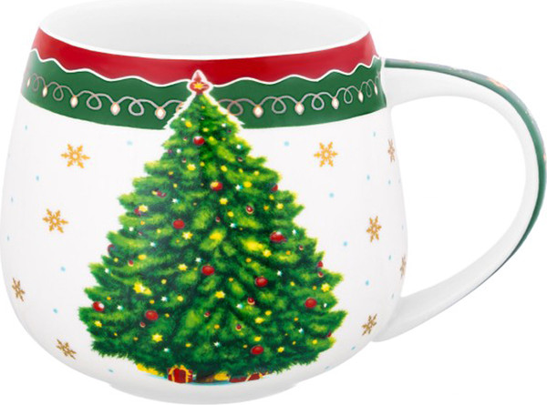Изображение товара Чашка Elan Gallery Новогодняя елка / 420687 (зеленый узор)