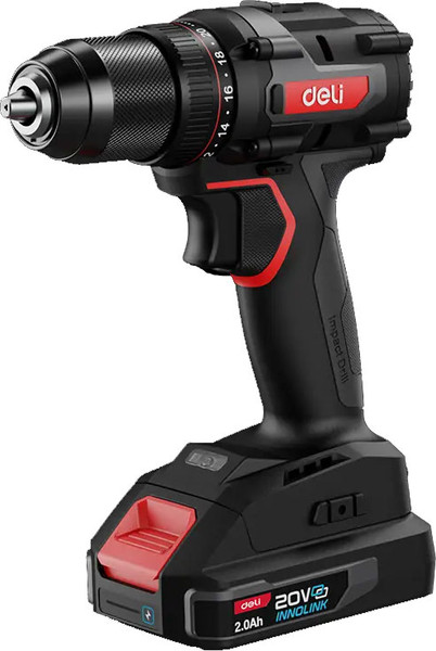 Изображение товара Аккумуляторная дрель-шуруповерт Deli EDE-DZ20-2D2