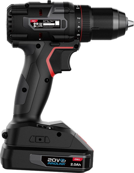 Изображение товара Аккумуляторная дрель-шуруповерт Deli EDE-DZ20-2D2