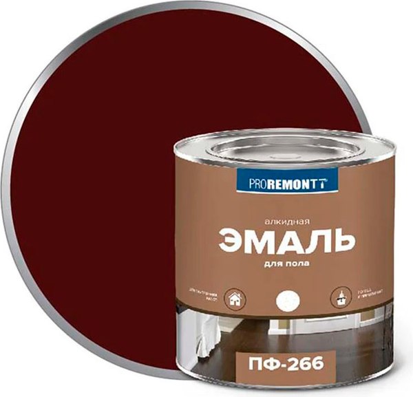 Изображение товара Эмаль Proremontt ПФ-266 (1.9кг, красно-коричневый)