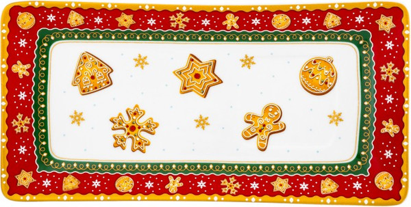 Изображение товара Чашка с блюдцем Elan Gallery Новогодняя елка / 420697 (красный узор)