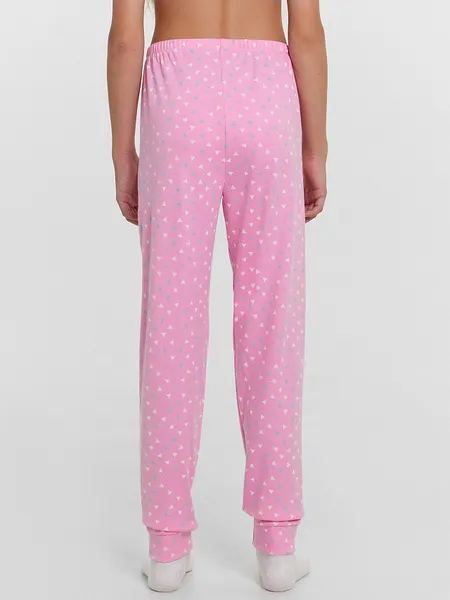 Изображение товара Пижама детская Mark Formelle 567743 (р.110-56, серый меланж 4306-А/треугольники на розовом)