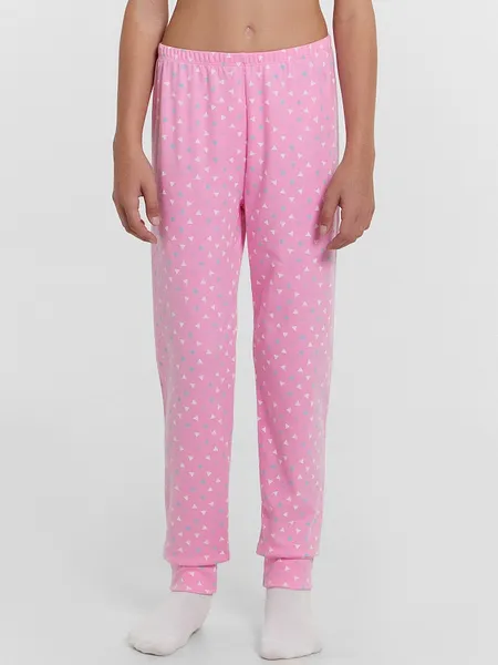 Изображение товара Пижама детская Mark Formelle 567743 (р.110-56, серый меланж 4306-А/треугольники на розовом)