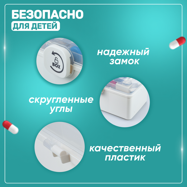 Изображение товара Органайзер для хранения Solmax&Home Аптечка / SM97224 (белый)