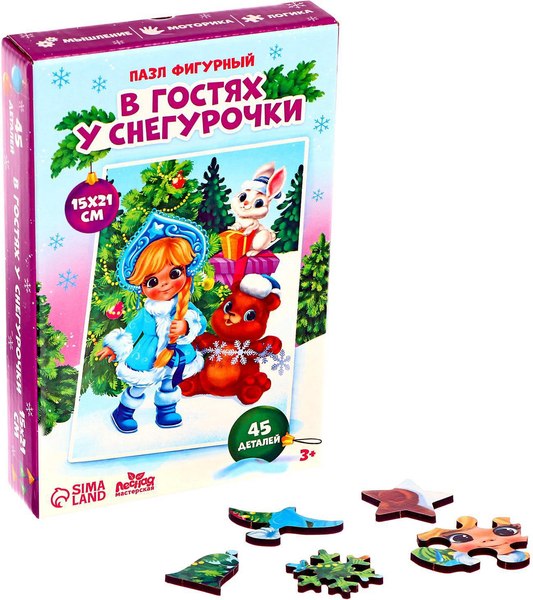 Изображение товара Пазл Лесная мастерская Новый год! В гостях у Снегурочки / 7049916