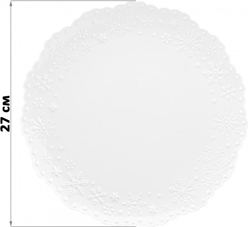 Изображение товара Набор тарелок Elan Gallery Снежинки / 540898
