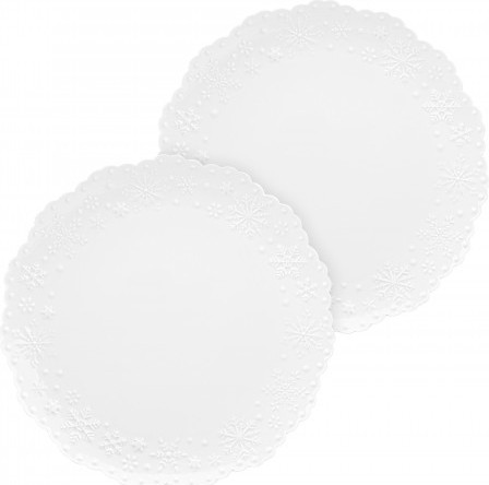 Изображение товара Набор тарелок Elan Gallery Снежинки / 540898