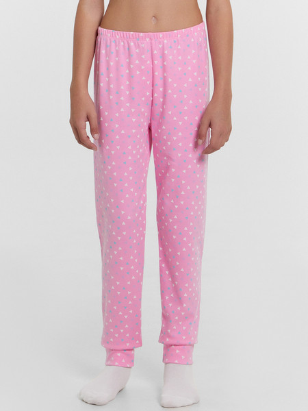 Изображение товара Пижама детская Mark Formelle 567743 (р.140-68, серый меланж 4306-А/треугольники на розовом)