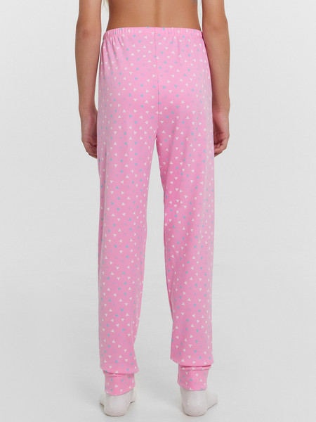 Изображение товара Пижама детская Mark Formelle 567743 (р.140-68, серый меланж 4306-А/треугольники на розовом)