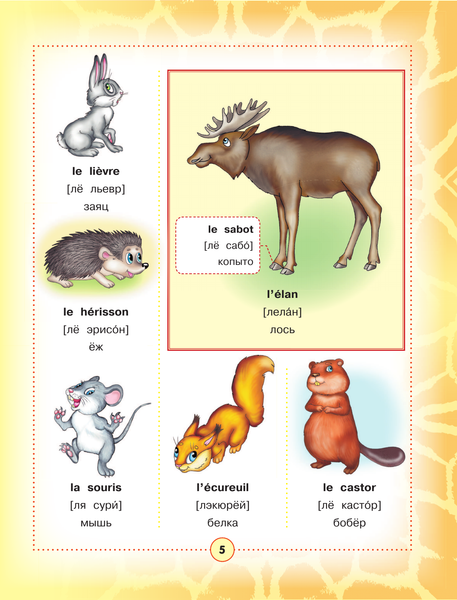 Изображение товара Словарь АСТ Французско-русский визуальный словарь для детей, твердая обложка