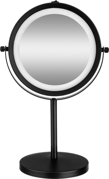 Изображение товара Зеркало косметическое El Casa Двустороннее на подставке / 240472 (черный)