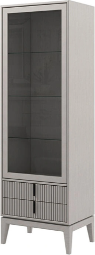 Изображение товара Шкаф с витриной Молодечномебель B2D1 Алекс / ВМФ-2408 (грей)