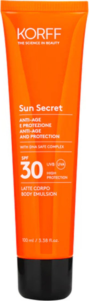 Изображение товара Эмульсия солнцезащитная KORFF Sun Secret Anti-Age And Protection Body Emulsion SPF 30 (100мл)