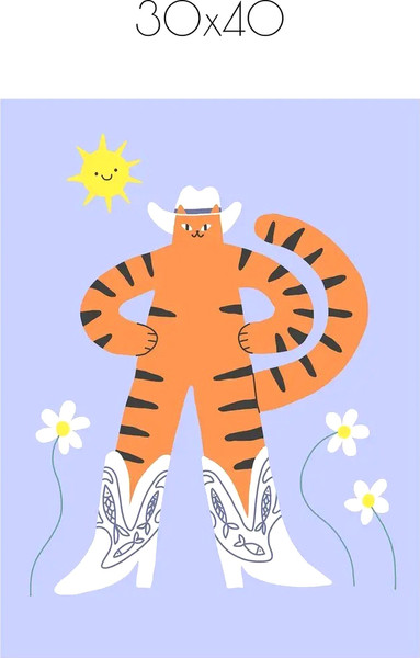 Изображение товара Постер Citydecor Кот в сапогах 1 (30x40)