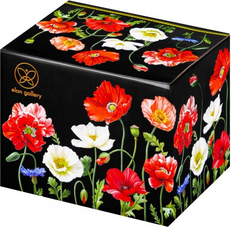 Изображение товара Емкость для хранения Elan Gallery Маки на черном / 420638 