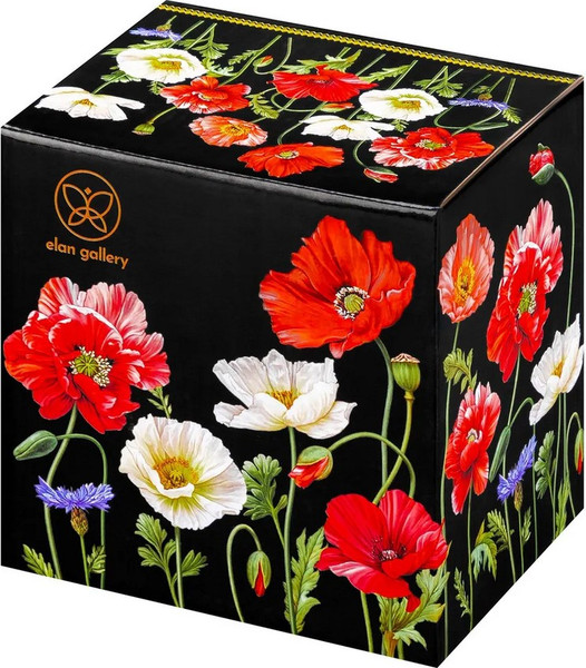 Изображение товара Набор салатников Elan Gallery Маки на черном / 420648