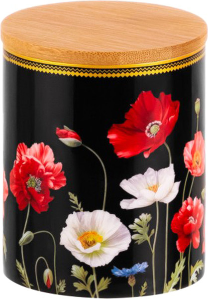 Изображение товара Емкость для хранения Elan Gallery Маки на черном / 420661