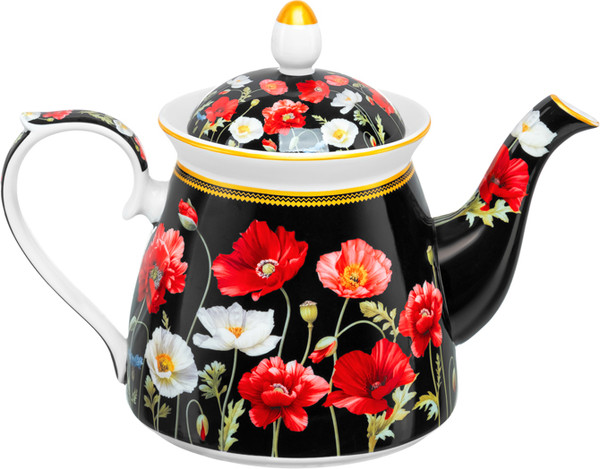 Изображение товара Заварочный чайник Elan Gallery Маки на черном / 420666