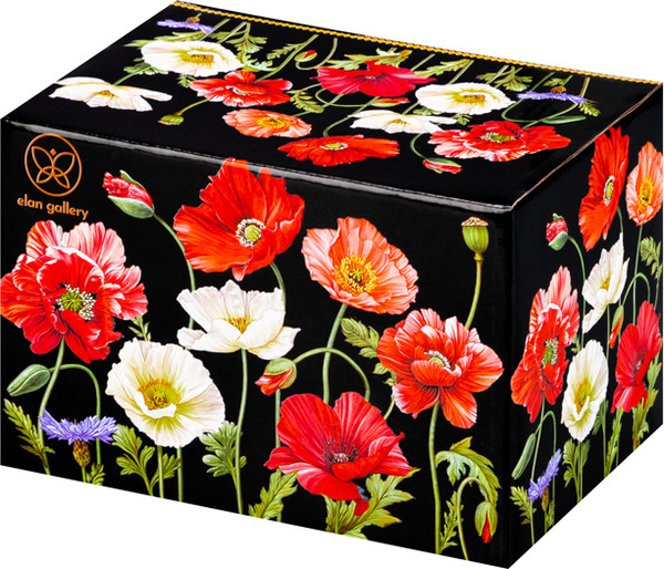 Изображение товара Заварочный чайник Elan Gallery Маки на черном / 420666