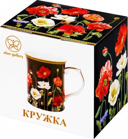 Изображение товара Кружка Elan Gallery Маки на черном / 420672
