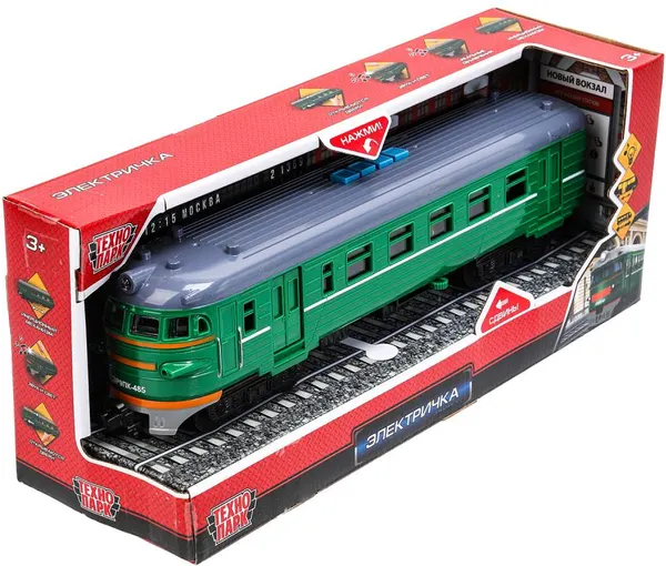Изображение товара Поезд игрушечный Технопарк Электричка / COMTRAIN-30PL-GNWH