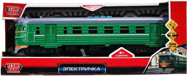 Изображение товара Поезд игрушечный Технопарк Электричка / COMTRAIN-30PL-GNWH