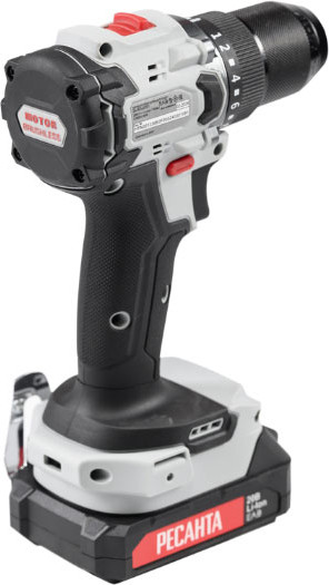 Изображение товара Аккумуляторная дрель-шуруповерт Ресанта ДА-20-2ЛК-БП (75/14/15)