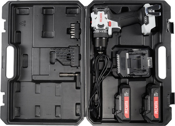 Изображение товара Аккумуляторная дрель-шуруповерт Ресанта ДА-20-2ЛК-БП (75/14/15)