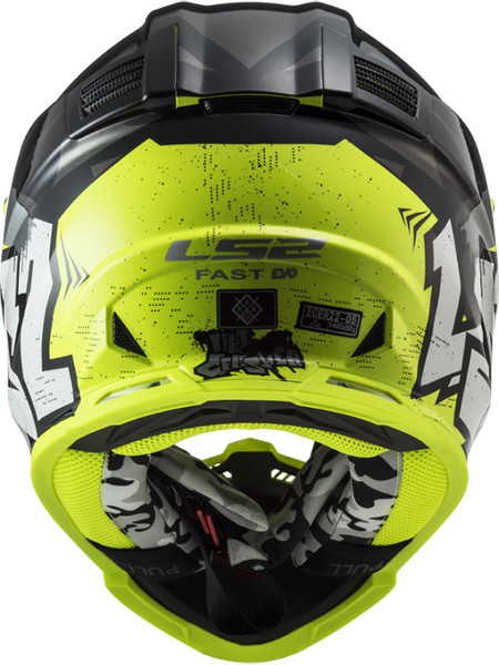 Изображение товара Мотошлем LS2 MX437 Fast 2 Mini Crusher (S, черный/желтый)