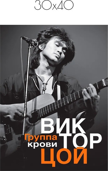 Изображение товара Постер Citydecor Виктор Цой 2 (30x40)
