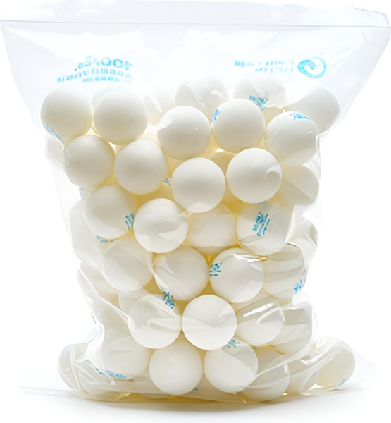 Изображение товара Набор мячей для настольного тенниса Double Fish No-Star Ball V40+PU (100шт, белый)
