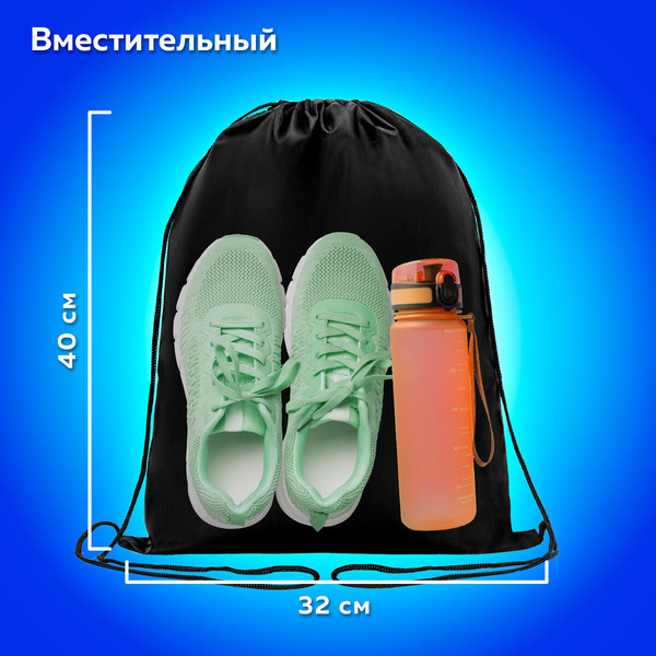 Изображение товара Мешок для обуви Пифагор 271618 (черный)