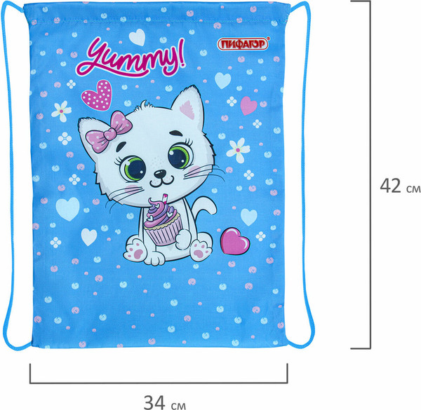 Изображение товара Мешок для обуви Пифагор Yummy Cupcake / 271603
