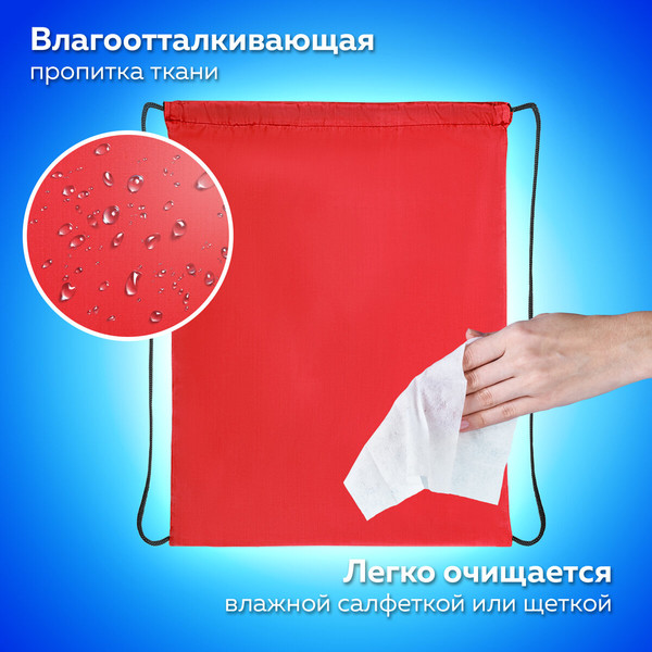 Изображение товара Мешок для обуви Пифагор 271616 (красный)