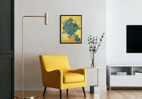 Изображение товара Постер Citydecor Ваза с ирисами на желтом фоне. Винсент ван Гог (30x40)