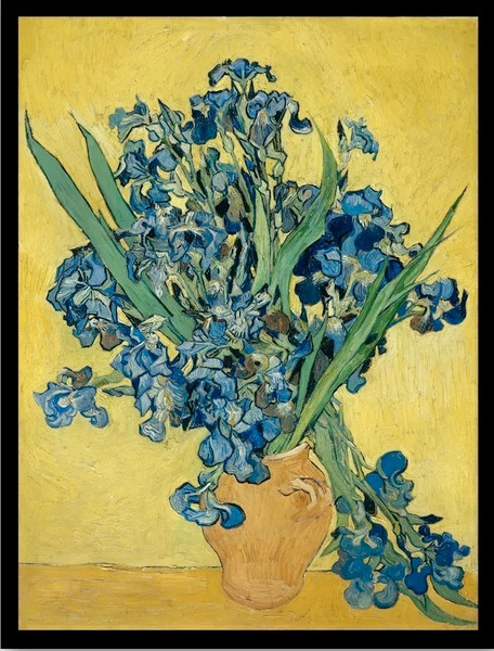 Изображение товара Постер Citydecor Ваза с ирисами на желтом фоне. Винсент ван Гог (30x40)